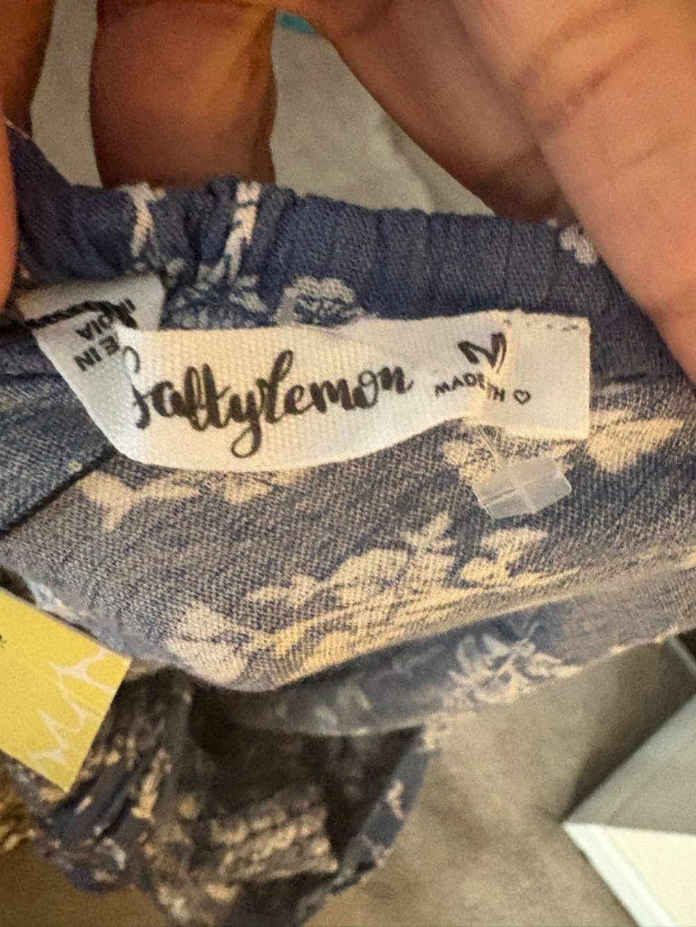 Blue Floral Tie-Strap Jumpsuit - Picture 5 of 5